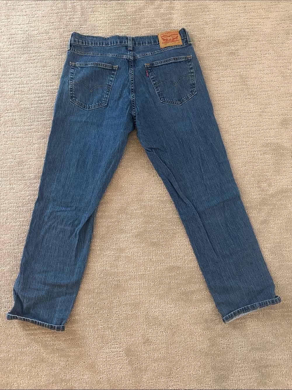 Levi's Men's Denim Straight Jeans in Medium Blue